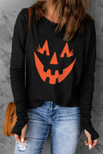 Load image into Gallery viewer, Halloween Pumpkin Face Graphic T-Shirt
