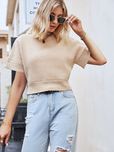 Last inn bildet i Galleri-visningsprogrammet, Round Neck Short Sleeve Knit Top
