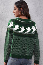 Last inn bildet i Galleri-visningsprogrammet, Ghost Pattern Round Neck Long Sleeve Sweater
