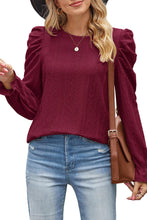 Last inn bildet i Galleri-visningsprogrammet, Round Neck Puff Sleeve Blouse
