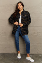 Load image into Gallery viewer, Ninexis Full Size Plaid Collared Neck Button-Down Long Sleeve Jacket
