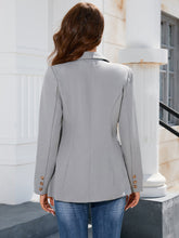 Load image into Gallery viewer, Lapel Collar Long Sleeve Blazer
