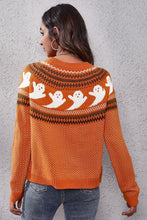 Last inn bildet i Galleri-visningsprogrammet, Ghost Pattern Round Neck Long Sleeve Sweater
