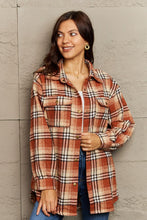 Load image into Gallery viewer, Ninexis Full Size Plaid Collared Neck Button-Down Long Sleeve Jacket
