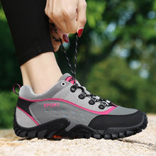 Last inn bildet i Galleri-visningsprogrammet, Autumn Spring Women&#39;s Leather Camping Hiking Mountain Trekking Sneakers
