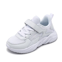 Load image into Gallery viewer, Boys and girls school shoes black and white walking shoes. Sneakers for teenage boy
