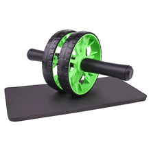 Load image into Gallery viewer, AB Wheel Push Up Bar Exercise Home Gym Equipment for Abs Core Abdominal Workout Roller with Innovative Non-Slip Rubber Knee Pad
