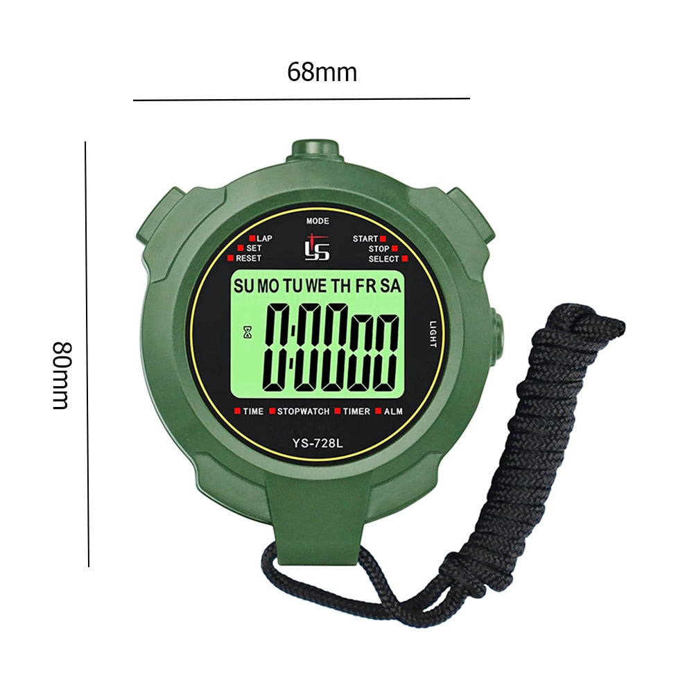 Multifunctional Portable Electronic Digital Stopwatch Handheld Training Timer Sport Running Chronograph Countdown Timer