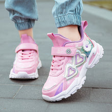 Load image into Gallery viewer, Girls Shoes Pink Sneakers Comfortable PU Leather Toddler Sneakers For Girl
