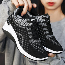 Load image into Gallery viewer, New Autumn Thick Sole Sneakers Fashion Flat Sneakers Women Increase Breathable Shoes
