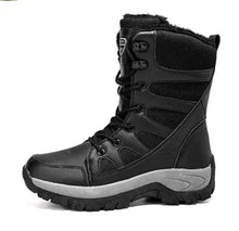 Load image into Gallery viewer, New men&#39;s warm plush snow boots lace-up winter high slip-resistant snow boots
