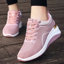 Load image into Gallery viewer, New Autumn Thick Sole Sneakers Fashion Flat Sneakers Women Increase Breathable Shoes
