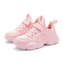 Load image into Gallery viewer, Girls casual shoes autumn leather non-slip waterproof white pink sports shoes school running shoes
