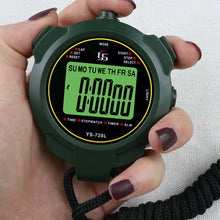 Load image into Gallery viewer, Multifunctional Portable Electronic Digital Stopwatch Handheld Training Timer Sport Running Chronograph Countdown Timer
