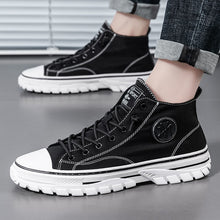 Load image into Gallery viewer, Man&#39;s casual high-top fashion breathable male shoesskate trend tidal canvas shoes
