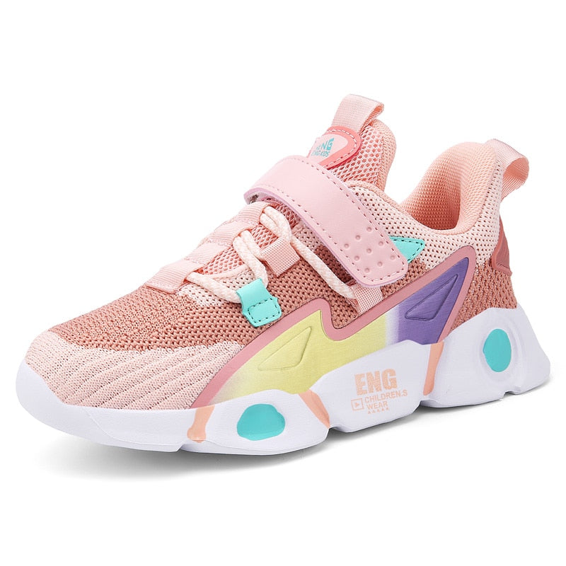 Children's shoes for girls spring 7 years old casual shoes breathable running sports shoes