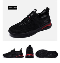 Load image into Gallery viewer, Women and men running shoes mesh hollow sports shoes lightweight breathable black pink shoes
