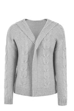 Last inn bildet i Galleri-visningsprogrammet, Cable-Knit Dropped Shoulder Hooded Cardigan
