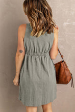 Load image into Gallery viewer, Sleeveless Button Down Mini Magic Dress
