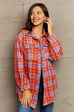 Load image into Gallery viewer, Ninexis Full Size Plaid Collared Neck Button-Down Long Sleeve Jacket
