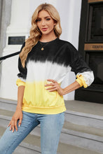 Load image into Gallery viewer, Gradient Round Neck Long Sleeve Sweatshirt
