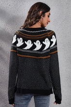 Last inn bildet i Galleri-visningsprogrammet, Ghost Pattern Round Neck Long Sleeve Sweater
