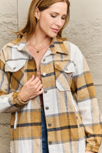 Load image into Gallery viewer, Plaid Dropped Shoulder Shirt Jacket
