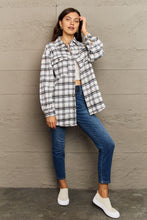 Load image into Gallery viewer, Ninexis Full Size Plaid Collared Neck Button-Down Long Sleeve Jacket
