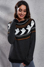 Last inn bildet i Galleri-visningsprogrammet, Ghost Pattern Round Neck Long Sleeve Sweater
