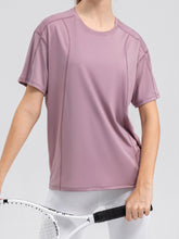 Load image into Gallery viewer, Round Neck Short Sleeve Active Top
