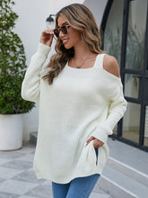 Load image into Gallery viewer, Cold Shoulder Square Neck Knit Top
