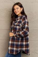 Load image into Gallery viewer, Ninexis Full Size Plaid Collared Neck Button-Down Long Sleeve Jacket
