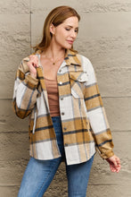 Load image into Gallery viewer, Plaid Dropped Shoulder Shirt Jacket
