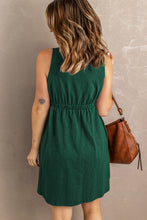 Load image into Gallery viewer, Sleeveless Button Down Mini Magic Dress
