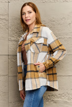 Load image into Gallery viewer, Plaid Dropped Shoulder Shirt Jacket
