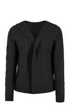 Last inn bildet i Galleri-visningsprogrammet, Cable-Knit Dropped Shoulder Hooded Cardigan
