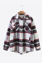 Load image into Gallery viewer, Plaid Dropped Shoulder Shirt Jacket
