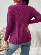 Last inn bildet i Galleri-visningsprogrammet, Ribbed Turtle Neck Long Sleeve Sweater
