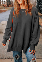 Last inn bildet i Galleri-visningsprogrammet, Dropped Shoulder Round Neck Long Sleeve Blouse
