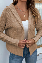 Last inn bildet i Galleri-visningsprogrammet, Cable-Knit Dropped Shoulder Hooded Cardigan
