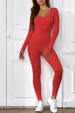 Load image into Gallery viewer, Long Sleeve Scoop Neck Skinny Jumpsuit
