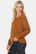 Load image into Gallery viewer, Round Neck Raglan Sleeve Sweater
