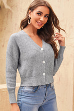 Load image into Gallery viewer, V-Neck Dropped Shoulder Cardigan
