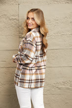 Load image into Gallery viewer, Double Take Plaid Button Front Shirt Jacket with Breast Pockets
