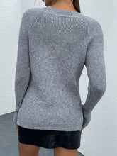 Load image into Gallery viewer, Bead Trim Rib-Knit Sweater
