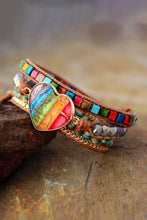 Load image into Gallery viewer, Imperial Jasper &amp; Crystal Layered Bracelet
