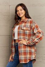 Load image into Gallery viewer, Ninexis Full Size Plaid Collared Neck Button-Down Long Sleeve Jacket
