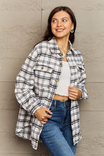 Load image into Gallery viewer, Ninexis Full Size Plaid Collared Neck Button-Down Long Sleeve Jacket
