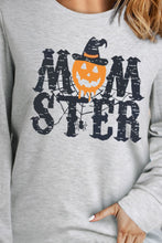 Load image into Gallery viewer, Round Neck Long Sleeve MOMSTER Graphic Sweatshirt
