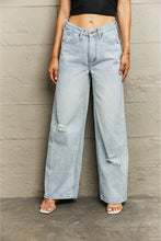 Load image into Gallery viewer, Distressed Wide Leg Jeans
